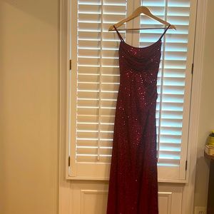 Sparkly red elegant long dress